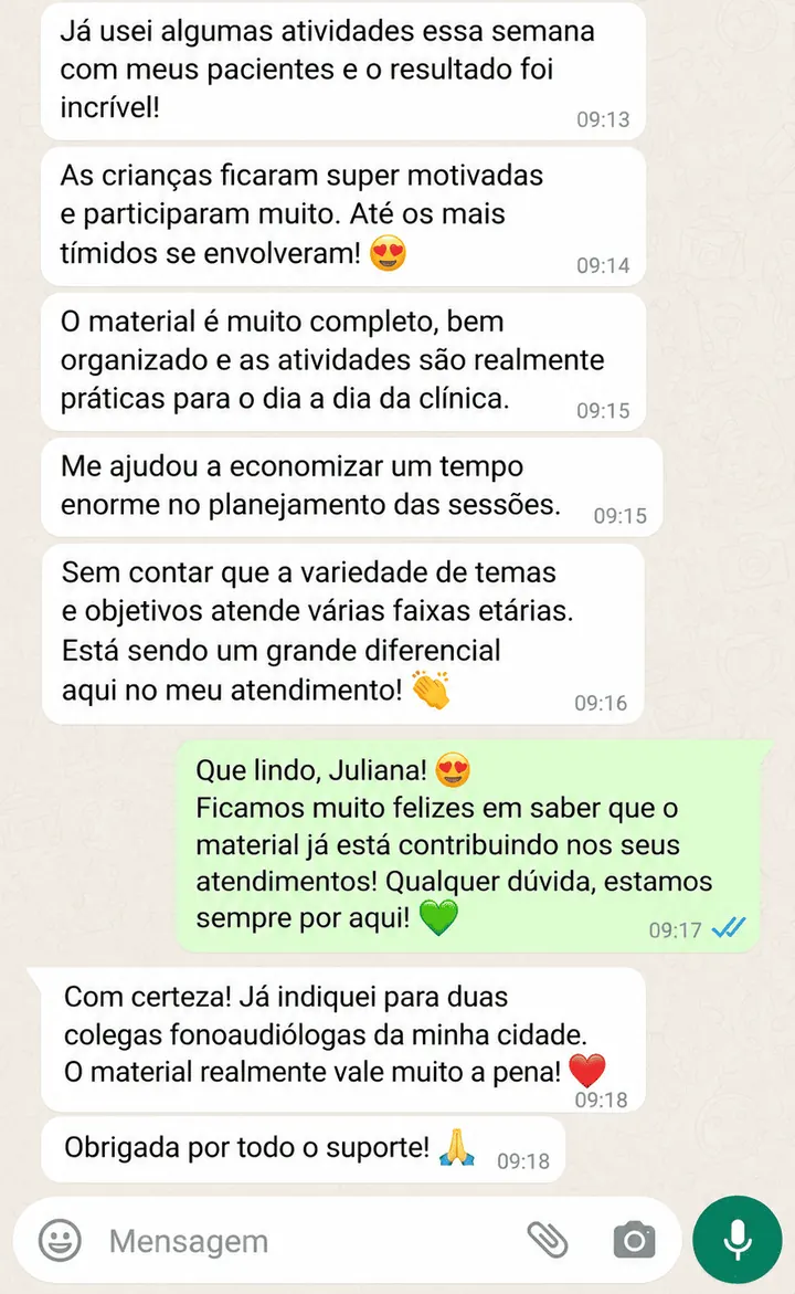 Depoimento de fonoaudióloga: recomendação para colegas de equipe e ótimos resultados
