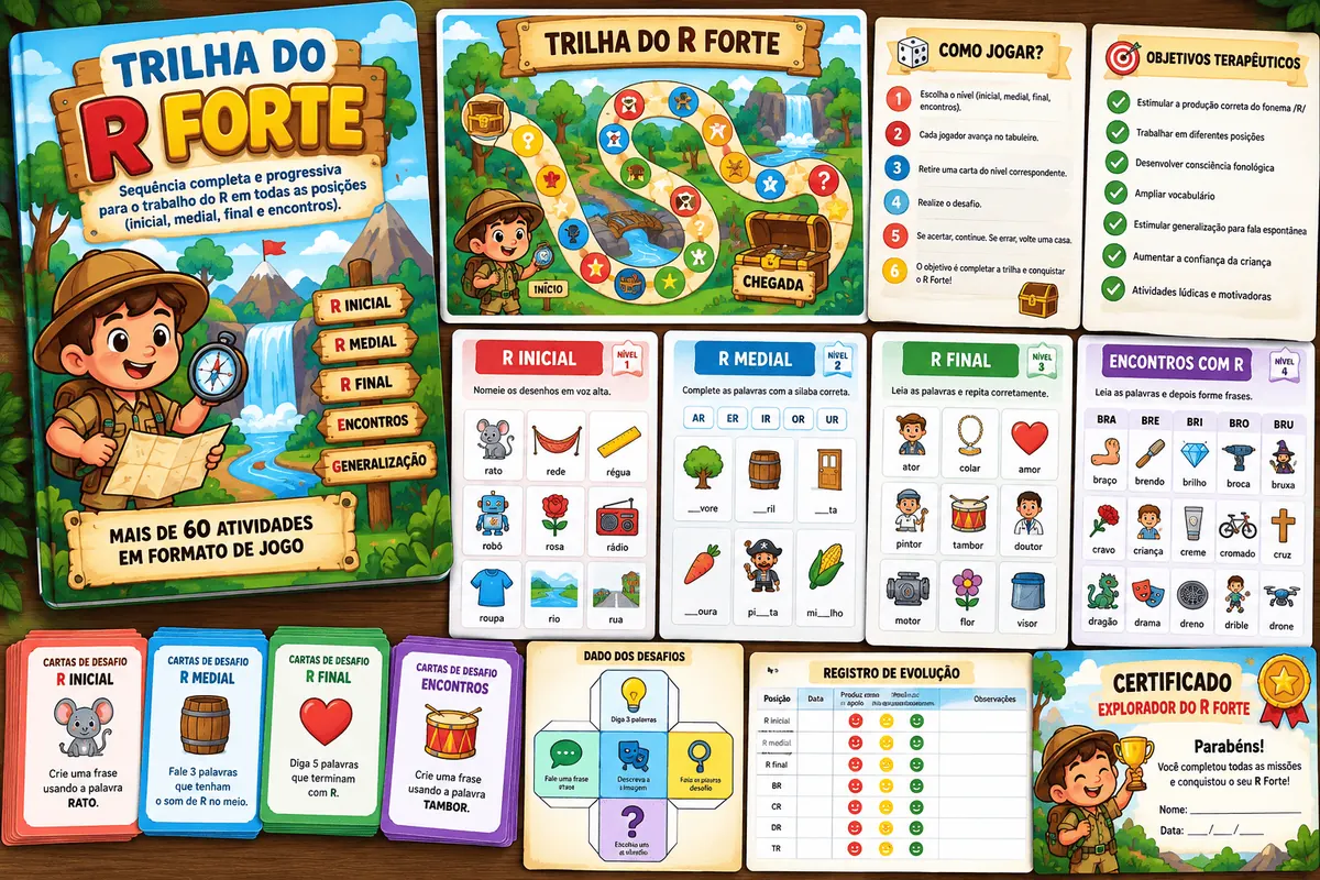 Trilha do R Forte: sequência completa e progressiva para o fonema R